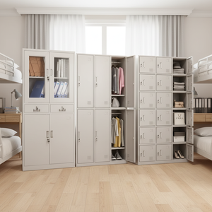 学校办公室宿舍用重型钢四门双抽屉储物文件柜 - Product Image 5