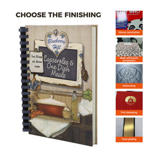 Precio de fábrica, impresión personalizada, diseño personalizado, folleto para revistas, tapa dura, encuadernado en espiral, libro de recetas, catálogo, menú, libro - Product Image 4