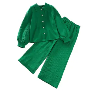 Модный комплект одежды для девочек, весенне-осенний повседневный костюм для девочек-подростков, детская одежда, костюм для детей 8-12 лет