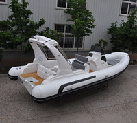 Liya 5.2 mètres à 8.3 mètres bateau gonflable semi-rigide de nervure d'hypalon de yacht de luxe avec le moteur hors-bord de coque de fibre de verre à vendre
