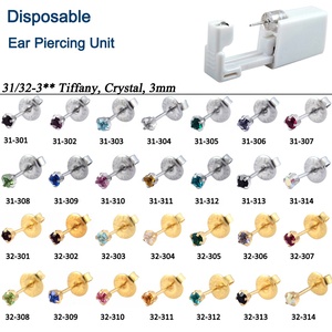 Kit de Perforación Corporal de Acero Inoxidable Desechable de 24 Piezas/Caja, Pistola de Perforación de Oreja con Cristales de Imitación para Tragus y Hélix, SIN DOLOR - Product Image 6