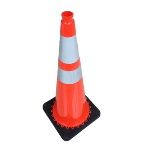 28 "mỏng dòng cam an toàn giao thông nón phản quang PVC/PE/polypropylene collars-6" và 4" - Product Image 1