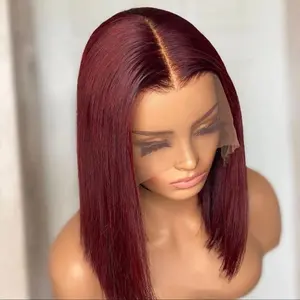 Vente en gros Bob Hd Lace Wig 100% cheveux humains vierges, Femmes Lace Wig Natural Hair, Meilleur Frontal Indian Wig Hd Lace Or