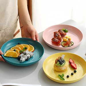 Factory Price PP Material Dinnerware Tableware 8 Pcs Large Plates Unbreakable <strong>Plastic</strong> Plates <strong>Set</strong> - Product Image 6