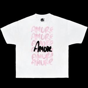 T-Shirt Oversize Amore con Grafica Streetwear Y2k Rosa per Bambini Stile Baddie Carino Collo Tondo Manica Corta 100% Cotone - Product Image 3