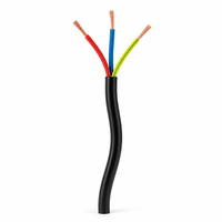 Câble d'alimentation industriel flexible H05VV-F, norme européenne, 300/500V, PVC, multiconducteurs, cuivre sans oxygène, CE CPR, pour usage domestique