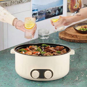 Casserole électrique en acier inoxydable 2 en 1 à prix de gros, double saveur, capacité de 5 L, économie d'énergie, facile à nettoyer - Product Image 4