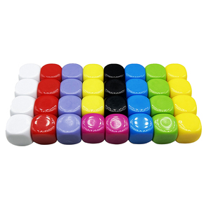 Các loại màu sắc tự làm sáu mặt 16mm 20mm trống Acrylic xúc xắc khối D6 xúc xắc cho trò chơi hội đồng quản trị - Product Image 2