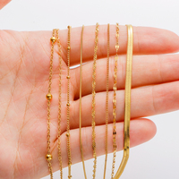 12 pièces chaîne en acier inoxydable plusieurs Types chaîne à maillons bricolage chaînes colliers pour la fabrication de bijoux à bricoler soi-même accessoires de mode Chokers