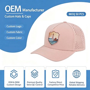Casquette de golf sportive à 7 panneaux, coupe laser, respirante, imperméable, en polyester, motif feuille tropicale - Product Image 1