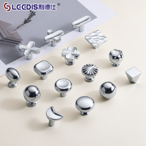 Lideshi Wardrobe <b>Handles</b> Zinc Alloy <b>Chrome</b> Single Hole Cabinet <b>Drawer</b> <b>Handle</b> For Wardrobe Furniture - Product Image 2