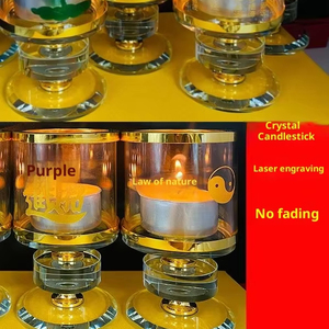 Soporte de candelabro de lámpara de mantequilla de <span class=keywords><strong>Buda</strong></span> grabado ecológico de aleación Shurangama Great Compassion Curses Everlight Lotus Design para - Product Image 1