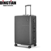 Valise en aluminium avec roulettes silencieuses et serrure TSA, ensemble de bagages 3 pièces, logo personnalisé OEM, sac de voyage, vente en gros d'usine