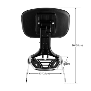 Kit Schienale e Supporto Basso per Conducente e Passeggero TCMT Compatibile con Harley <span class=keywords><strong>Softail</strong></span> Classic Deluxe XF2906A27-B+C47-E - Product Image 6