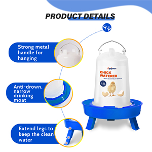 Set Mangiatoia e Abbeveratoio Sospeso per Pulcini, Set Alimentatore e Abbeveratoio per Pollaio - Product Image 3