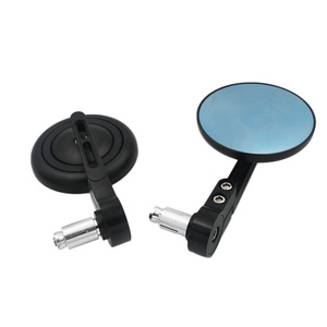 SF-164 haute visibilité grand <span class=keywords><strong>rond</strong></span> CNC aluminium moto <span class=keywords><strong>guidon</strong></span> miroir universel noir fin miroir - Product Image 2