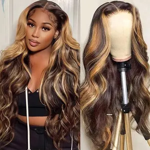 Wholesale Glueless Cuticle Aligned Lace Frontal Wigs 100% Human Hair Pre Plucked Water Wave Wig Human Hair 360 Lace Wig