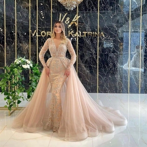 Vestidos de Fiesta para <span class=keywords><strong>Mujer</strong></span> al por Mayor con Estampado y Decoración de Cristales, Cola de Capilla - Product Image 1