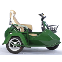 Tricycle Électrique Rétro 2 Places 72V 1000W avec Side-car, Modèle 2026, Vente Chaude, Qualité Supérieure, Moto Électrique à Trois Roues Côte à Côte