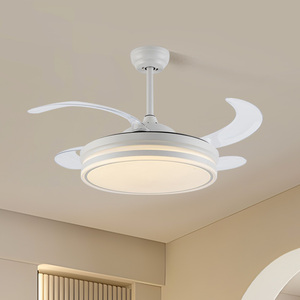 Đèn chùm quạt 42 inch vô hình có thể thu vào quạt trần thông minh 3 màu Dimmable quạt trần với ánh sáng ventilador de techo - Product Image 3
