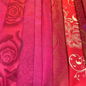 Everen, popular marrom vermelho, cor escura, estampado, tricot, tecido para colchão