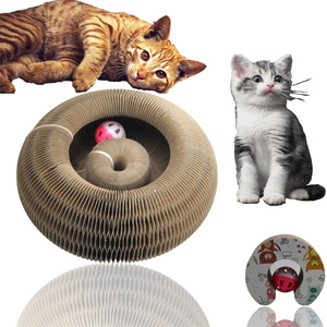 Rompecabezas de nuevo diseño, suministros interactivos para mascotas, órgano mágico, papel corrugado, rascador para gatos, juguetes de cartón - Product Image 2