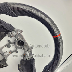 Accesorios para coche, volante de cuero perforado de fibra de carbono, estilo de diseño deportivo para volante de coche Infiniti Q50 - Product Image 5