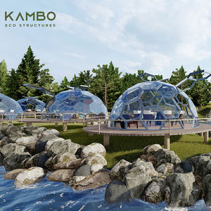 Kit de tente géodésique en verre igloo dôme 4 saisons étanche pour extérieur de 10m et 29.53 pieds pour hôtel tente à boules avec couvercle en verre - Product Image 3