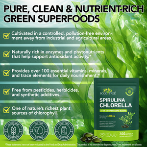 SOLOTREE 300 Kapsul 17 in 1 Supergreen Blend Organik Spirulina Chlorella Suplemen Softgel Kaya Klorofil untuk Pria & Wanita - Product Image 6