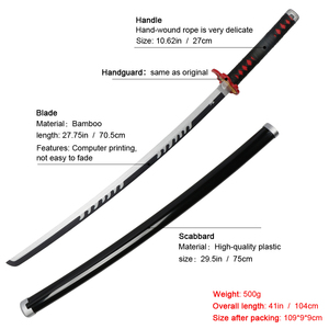 Épée du dieu de feu, Tanjiro, lames de Nichirin, Cosplay, démon, <span class=keywords><strong>Slayer</strong></span>, jouet katana - Product Image 3