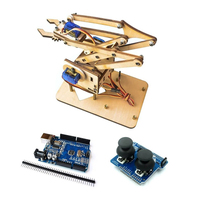 Kit DIY d'apprentissage pour robot manipulateur à bras mécanique en acrylique non assemblé à 4 degrés de liberté avec griffe