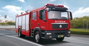 시노트루크 HOWO 4X2 ZZ1047D3815C1R45 뉴 디젤 화재 구조 차량 5000 리터 용량