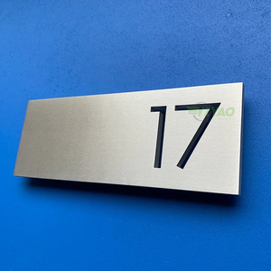 Biển Hiệu Số Cửa Phòng Bằng Kim Loại Bằng Đồng Hiện Đại Cắt Laser Chữ Cái Bằng Thép Không Gỉ Tên Đường Phố Tùy Chỉnh - Product Image 3