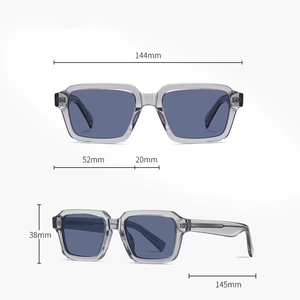 Retro Street <strong>Sun</strong> Glasses Luxury Eyewear Rectangular UV-Proof Acetate Eyeglass Frame Polarized Handmade Classical Sunglasses - Product Image 3