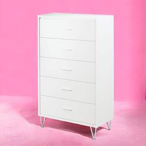 DB Deoss White Finish Chest <b>Storage</b> <b>Drawers</b> - Product Image 6
