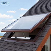 Tragaluz Eléctrico Deslizante Motorizado de Vidrio Laminado con Sensor de Lluvia, Luz Natural, Reducción de Ruido, Fácil Instalación, Funcionamiento Silencioso