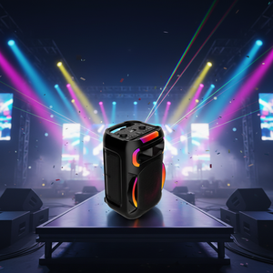 Sistema de Karaoke Inalámbrico con Micrófono de 12 Pulgadas, Luces LED RGB, Batería de 20W y 3600mAh, Altavoces Portátiles para Exteriores con 2 Micrófonos - Product Image 1
