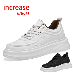 <span class=keywords><strong>Scarpe</strong></span> <span class=keywords><strong>Sportive</strong></span> in Vera Pelle a Righe Traspiranti Leggere <span class=keywords><strong>con</strong></span> Lacci e <span class=keywords><strong>Tacco</strong></span> Basso per Tutte le Stagioni <span class=keywords><strong>con</strong></span> Rialzo <span class=keywords><strong>Interno</strong></span> Invisibile - Product Image 1