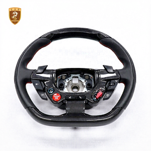 <span class=keywords><strong>Volant</strong></span> de course en cuir et fibre de carbone sèche avec LED pour <span class=keywords><strong>Ferrari</strong></span> <span class=keywords><strong>458</strong></span> 488 F8 F12 812 California T FF GTC4 - Pièces intérieures - Product Image 1