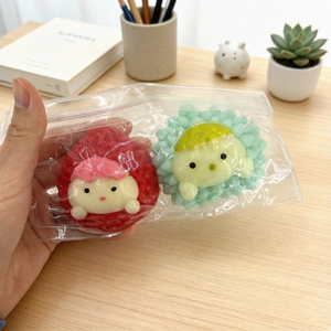Jouet sensoriel anti-stress unique et amusant en TPR souple, mélange Durian Fraise, à rebond rapide, <span class=keywords><strong>pour</strong></span> le bureau, la maison, les enfants et les adultes - Product Image 2
