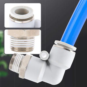 90 درجة <span class=keywords><strong>PL</strong></span> الكوع موصل ذكر الموضوع البلاستيك الكوع Pneumatic تركيبات النحاس تركيبات الهواء - Product Image 3