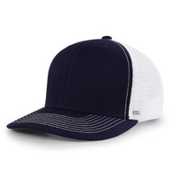 Richardson Leather 112-CLP Custom Logo Trucker Cap Kleurbedrukt Handgebreide Luipaard Stippen Fruit Patronen Oxford Poplin