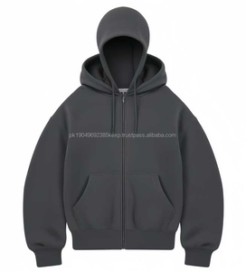 Balaclava personnalisée, sweat à capuche thermique surdimensionné à fermeture éclair intégrale, 100% coton, impression en mousse French Terry personnalisée, sweat à capuche unisexe - Product Image 2