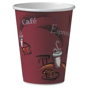 Taza metálica de papel, taza de papel desechable ecológica, taza de café y tapa para llevar, bebida de vidrio de papel, taza promedio de uso único