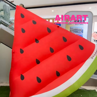 Cube gonflable mignon en forme de pastèque pour la décoration estivale des centres commerciaux, ballon pastèque DIY pour accessoires de scène