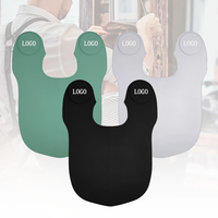 Châle imperméable en silicone pour salon de coiffure, collier de teinture capillaire, enveloppe de cou, châle de barbier, collier de coupe de cheveux, châle de coiffure