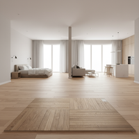 Plancher en bois mosaïque au design moderne, puzzle géométrique 3D, plancher en bois massif, produits de revêtement de sol en bois géométrique