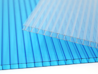 Plaque en polycarbonate alvéolaire double paroi 6mm 8mm 10mm pour toiture, serre et cloison