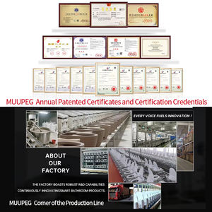 Accessoires de salle de bains MUUPEG moderne ABS chromé commande manuelle double <span class=keywords><strong>chasse</strong></span> dissimulée citerne suspendue au mur boutons poussoirs de toilette - Product Image 4