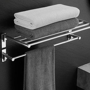 <span class=keywords><strong>Portasciugamani</strong></span> Pieghevole in Acciaio Inox a Doppio Strato con Finitura Cromata, Montaggio a Parete <span class=keywords><strong>per</strong></span> Bagno, Toilette, <span class=keywords><strong>Lavabo</strong></span>, 5 Ripiani - Product Image 1